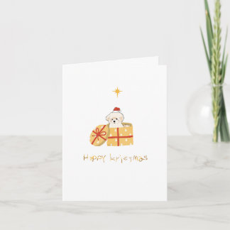 Bichon Weihnachtskarte Feiertagskarte