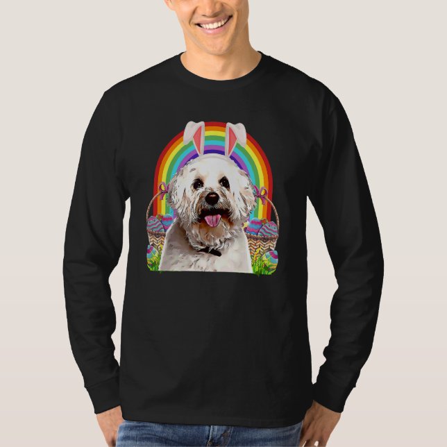 Bichons Frise Dog Oster Bunny Egg Hunt T-Shirt (Vorderseite)