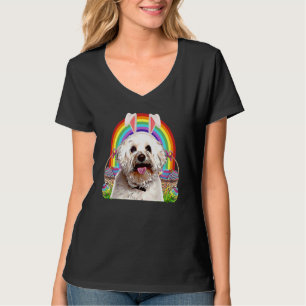 Bichons Frise Dog Oster Bunny Egg Hunt T-Shirt