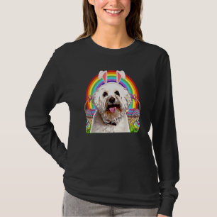 Bichons Frise Dog Oster Bunny Egg Hunt T-Shirt