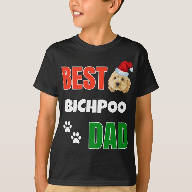 Bichpoo Puppy Dog Lover niedlich Best Poodle Weihn T-Shirt (Vorderseite)