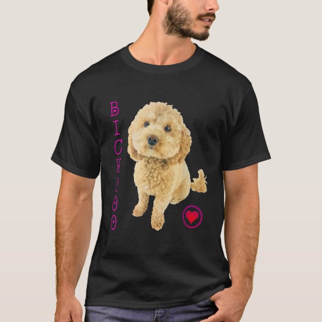 Bichpoo Puppy Dog Poodle cross Noodle Super cute B T-Shirt (Vorderseite)