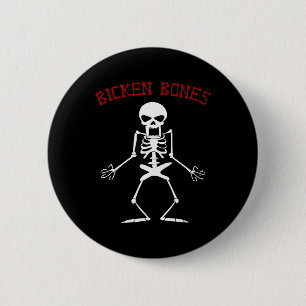 Bicken Bones Skelett Halloween Funny Bones Liebe W Button