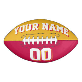 BICOLORED Gold und Crimson Red Custom Football