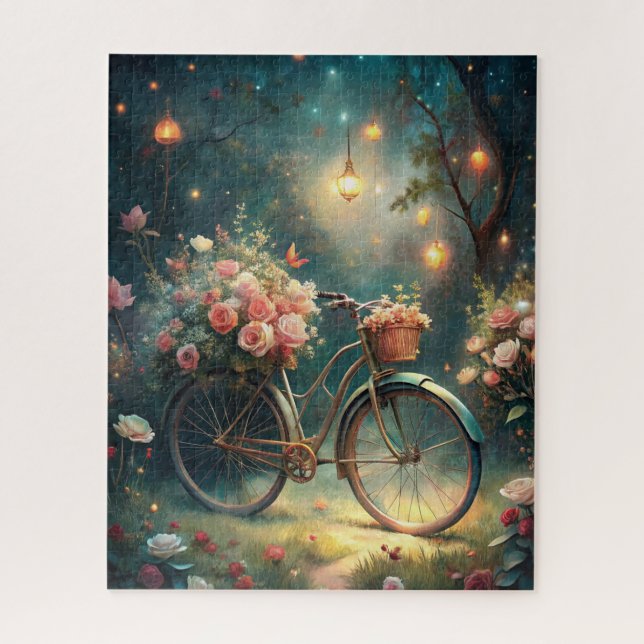 Bicycle and Flowers Puzzle (Vertikal)