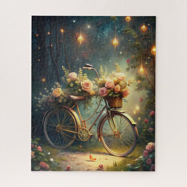 Bicycle and Flowers Puzzle (Vertikal)