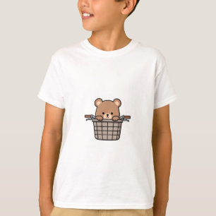 Bicycle Basket Bär Kinder T-Shirt