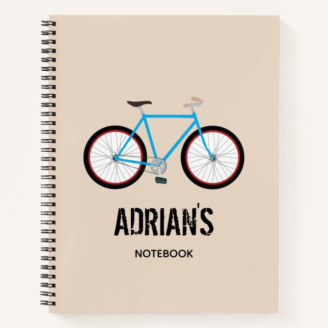 Bicycle Bike Design Notebook Journal Sketchbook Notizbuch (Vorderseite)