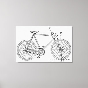 Bicycle Blueprint Leinwanddruck