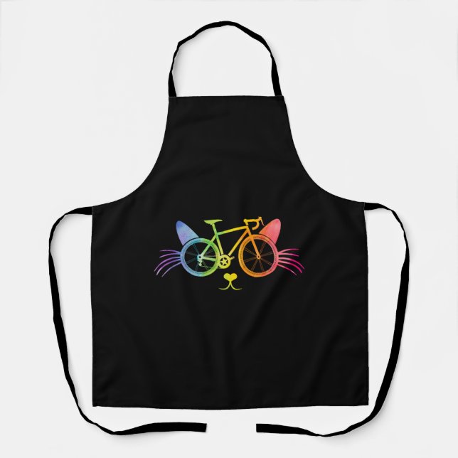 Bicycle Cat Lgbt Schürze (Vorderseite)