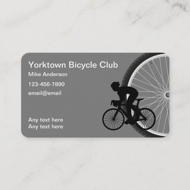 Bicycle Club Thema Business Cards Visitenkarte (Vorderseite)
