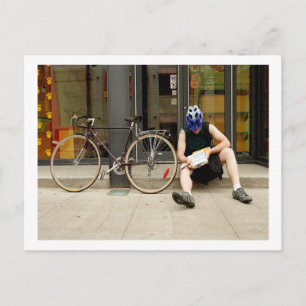 Bicycle Courier Messenger Cycling Cycling Cycling Postkarte