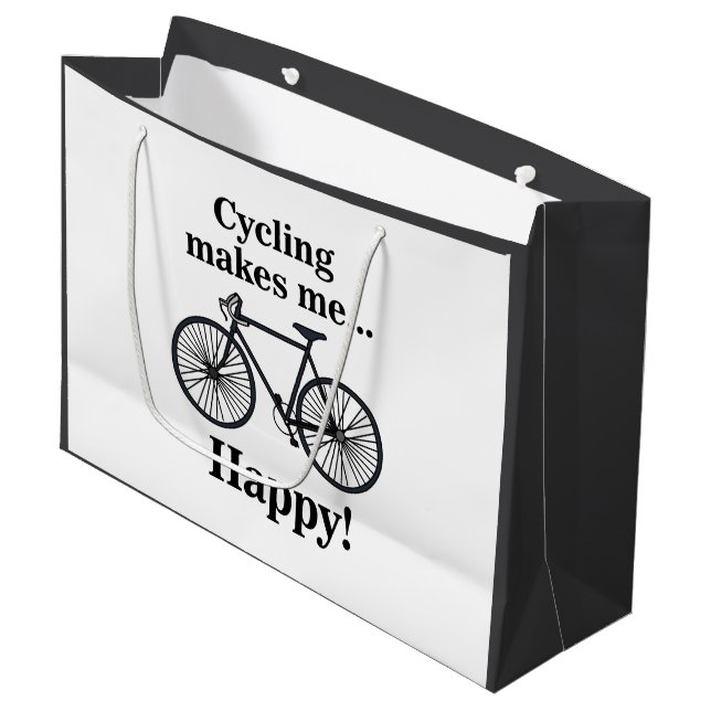Bicycle Cycling Bicycling Cyclist Birthday Große Geschenktüte (Vorderseite Schrägansicht)