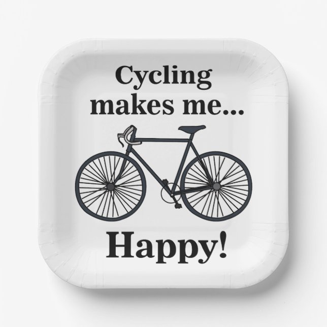 Bicycle Cycling Bicycling Cyclist Birthday Party Pappteller (Vorderseite)