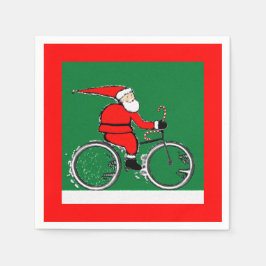 Bicycle Cycling Christmas Holiday Serviette