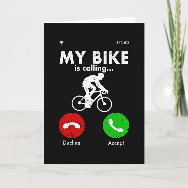 Bicycle Cyclist Funny Gift Geschenk Idee Karte (Vorderseite)