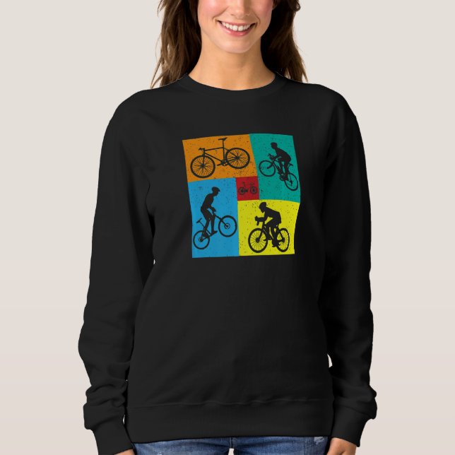Bicycle Cyling Square Pattern Desinged   Sweatshirt (Vorderseite)