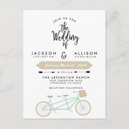 Bicycle Duo Wedding Einladung