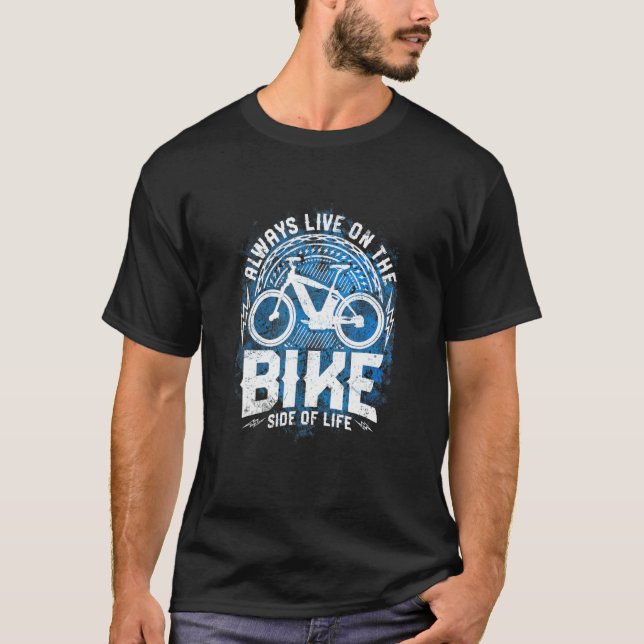 Bicycle Electric Bicycle Sprichwort Motif Cycling  T-Shirt (Vorderseite)