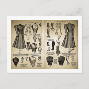 Bicycle Fashions - Vintager Katalog Postkarte