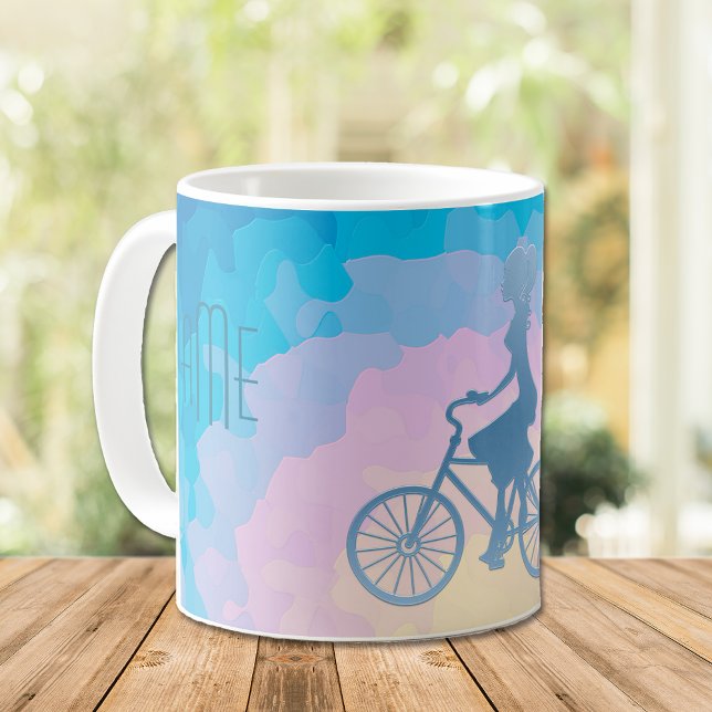 Bicycle Girl Triple Monogram Kaffeetasse (Von Creator hochgeladen)
