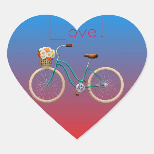 Bicycle Heart Aufkleber (Vorderseite)