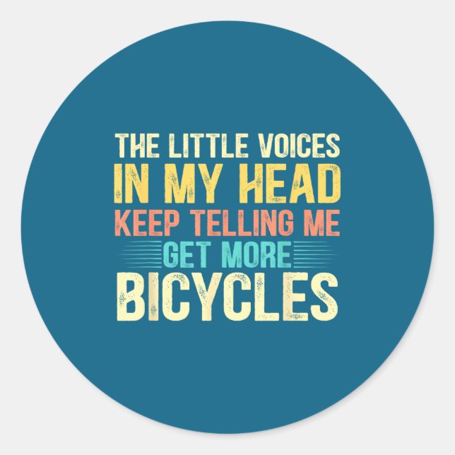 Bicycle Lover Funny Quote Cycling Humor  Runder Aufkleber (Vorderseite)