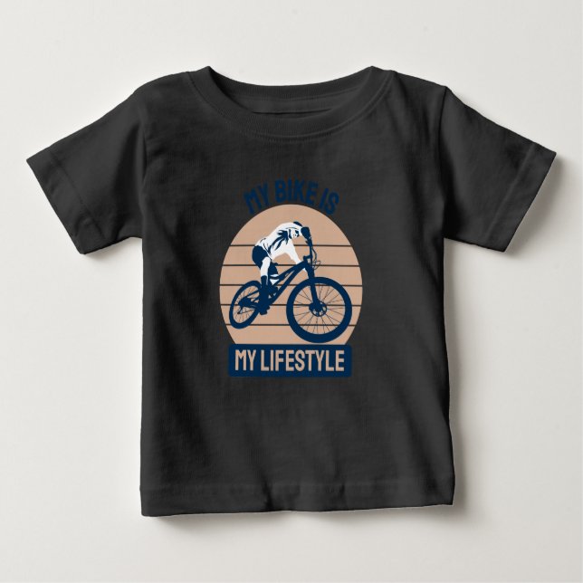 Bicycle Lover - My Bike Is My Lifestyle Baby T-shirt (Vorderseite)