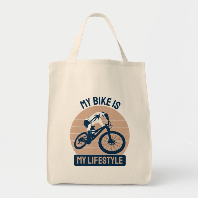 Bicycle Lover - My Bike Is My Lifestyle Tragetasche (Vorne)