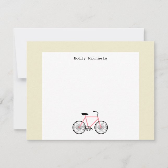 Bicycle Personalisiert Flat Notecard Mitteilungskarte (Vorderseite)