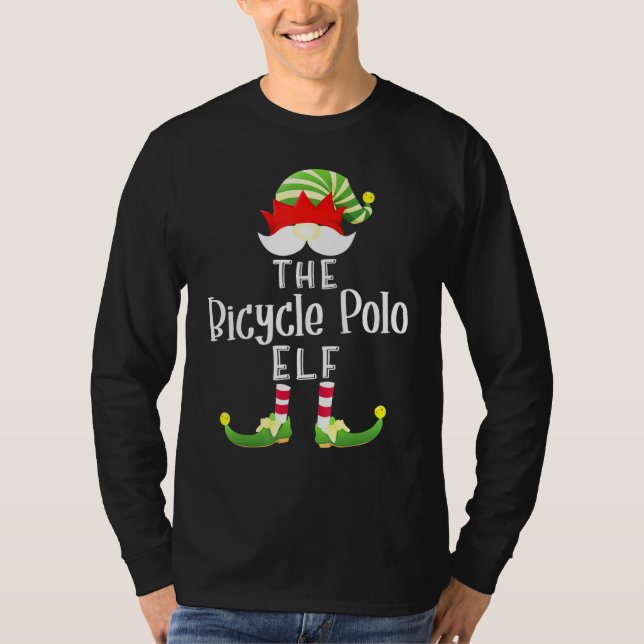 Bicycle Polo Elf Gruppe Weihnachten Pajama Party (Vorderseite)