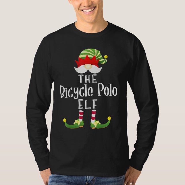 Bicycle Polo Elf Gruppe Weihnachten Pajama Party (Vorderseite)