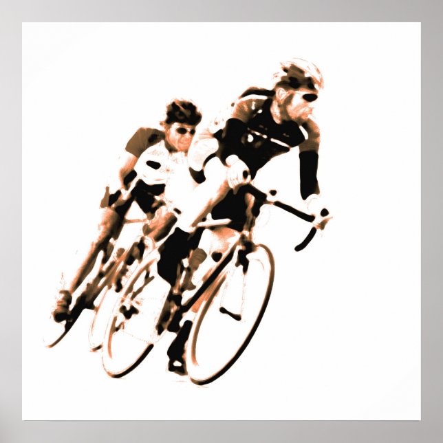 Bicycle Racers -Shadow Sepia Tones -2 Poster (Vorne)