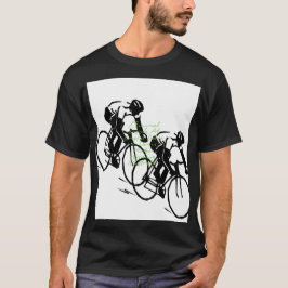 Bicycle Riding Race Art T-Shirt