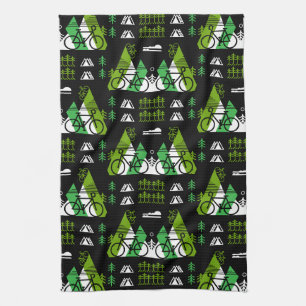 Bicycle Themed Print Geschirrtuch