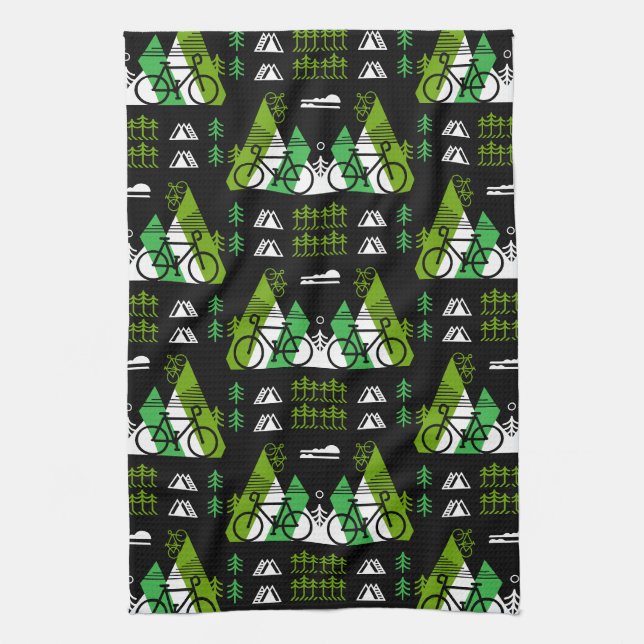 Bicycle Themed Print Geschirrtuch (Vertikal)