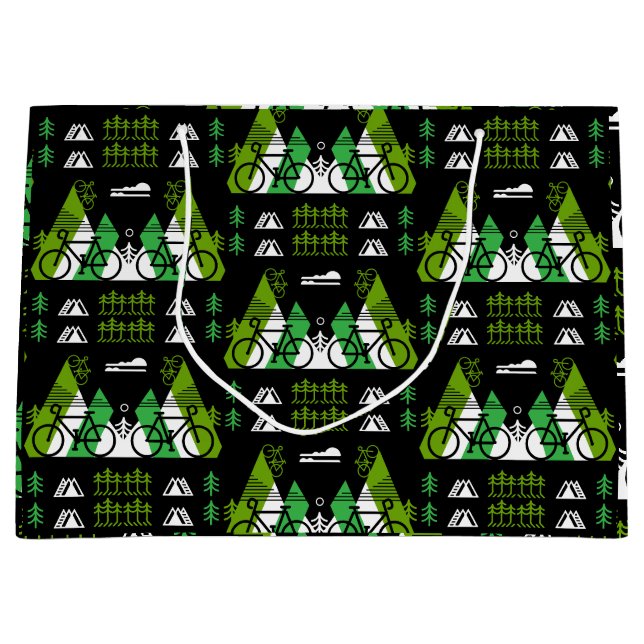 Bicycle Themed Print Große Geschenktüte (Vorderseite)