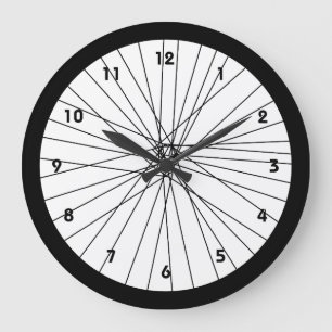 Bicycle Wheel clock with numbers Große Wanduhr