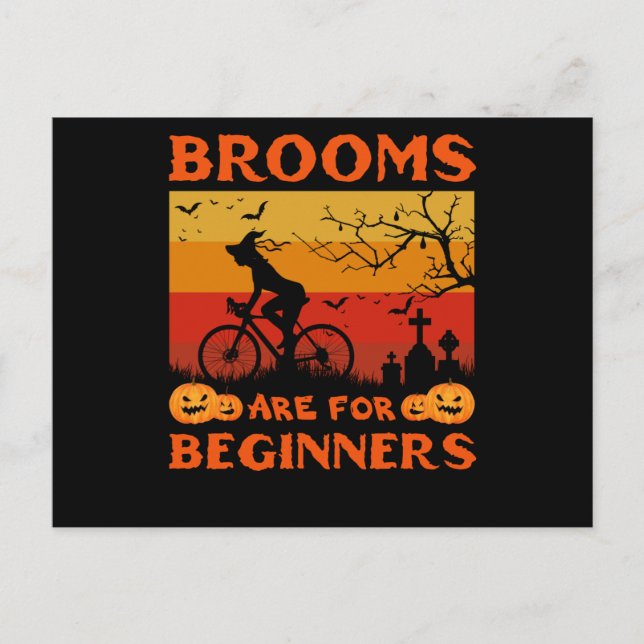 bicycle witch brooms are for beginners postkarte (Vorderseite)