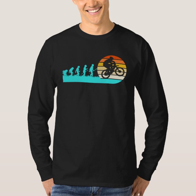 bicycles cyclists bicyclists evolution of man moun T-Shirt (Vorderseite)