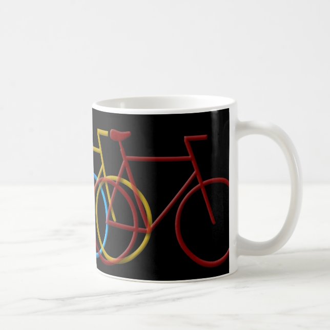 Bicyclesin3ColorsBig Tasse (Rechts)