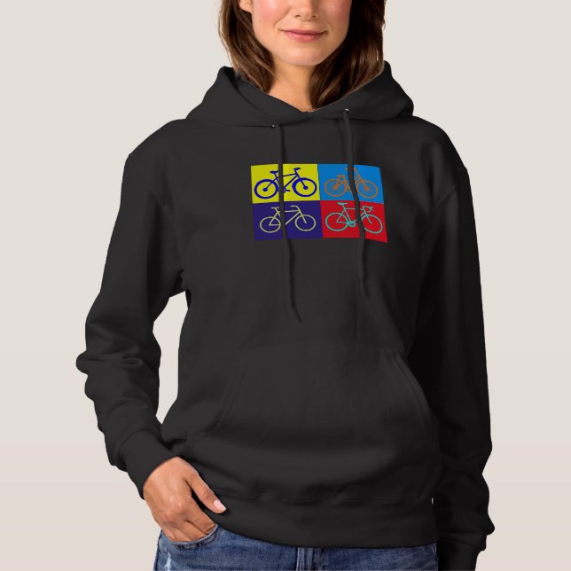 bicycling accessories bicycle cycling cyclists art hoodie (Vorderseite)