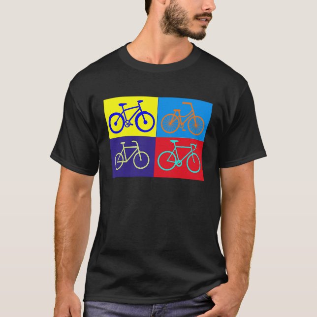 bicycling accessories bicycle cycling cyclists art T-Shirt (Vorderseite)