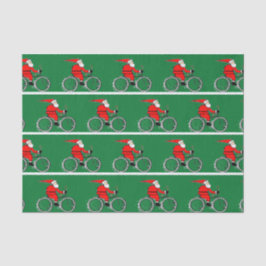 Bicycling Cyclist Christmas Tissue Paper Seidenpapier
