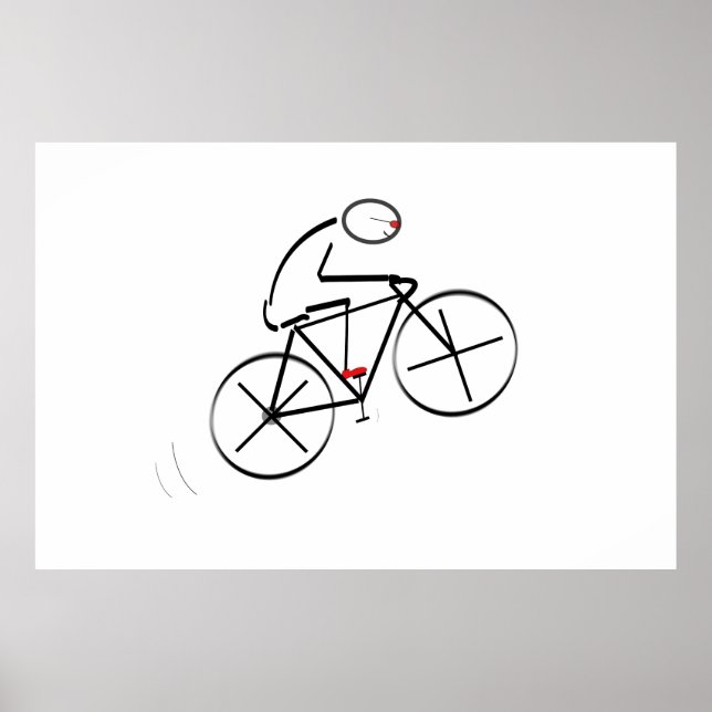 Bicyclist Birthday Poster (Vorne)