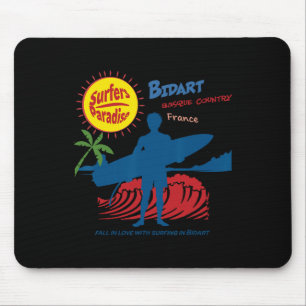 Bidart Sque County Frankreich Surfer Silhouette Mousepad