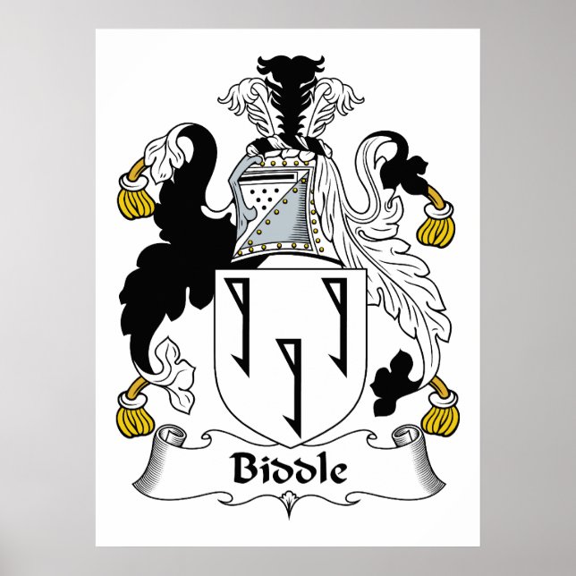 Biddle Familienwappen Poster (Vorne)