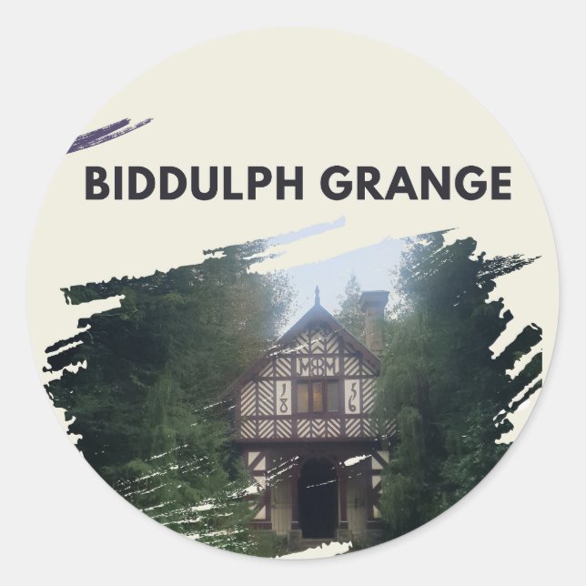Biddulph Grange Runder Aufkleber (Vorderseite)