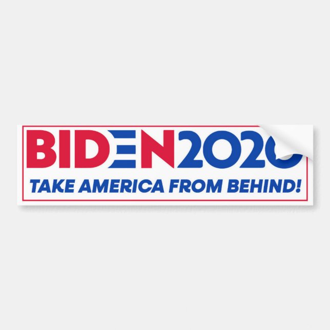 Biden 2020 - Amerika von hinten Autoaufkleber (Vorne)