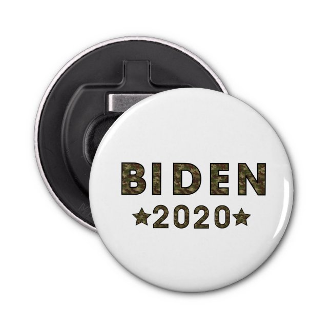 Biden 2020 Camouflage Election Flaschenöffner (Vorderseite)